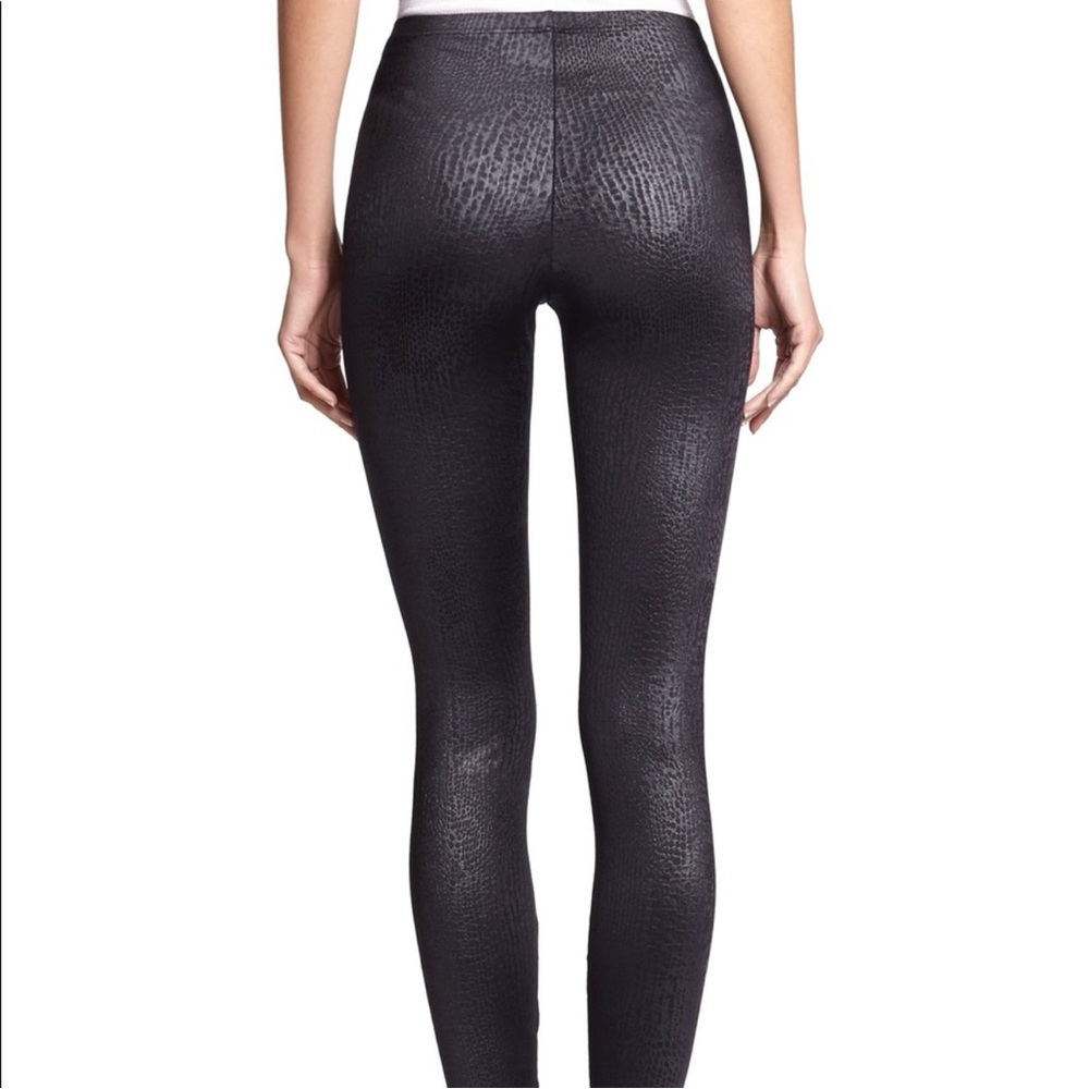 Wolford Delaney Reptile Snake Croc Print Textured Leggings Size M